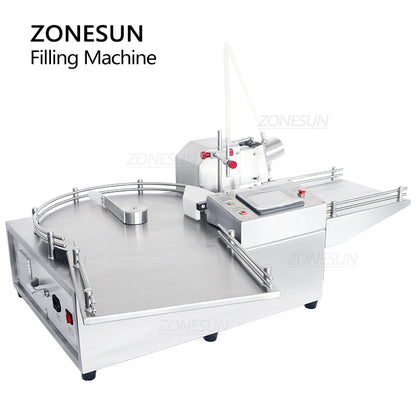 ZONESUN ZS-LPG1 Automatic Ceramic Pump Liquid Filling Machine with Bottle Sorting Unscrambler