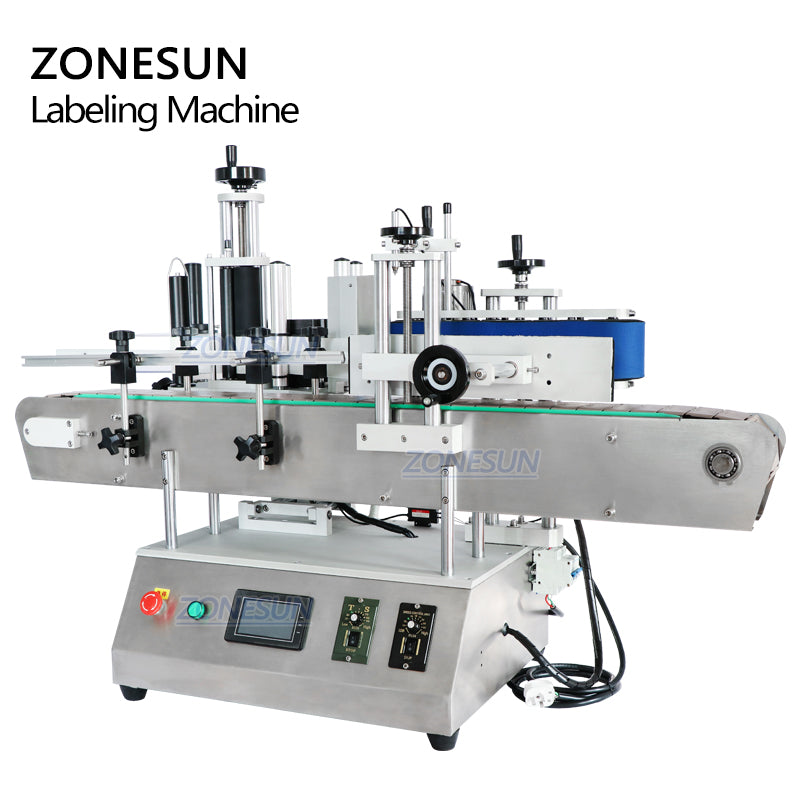 ZONESUN ZS-TB150A High Speed Single Side Round Bottle Labeling Machine For Normal Transparent Label（Best Offer）