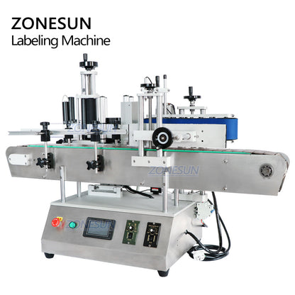 ZONESUN ZS-TB150A High Speed Single Side Round Bottle Labeling Machine For Normal Transparent Label（Best Offer）