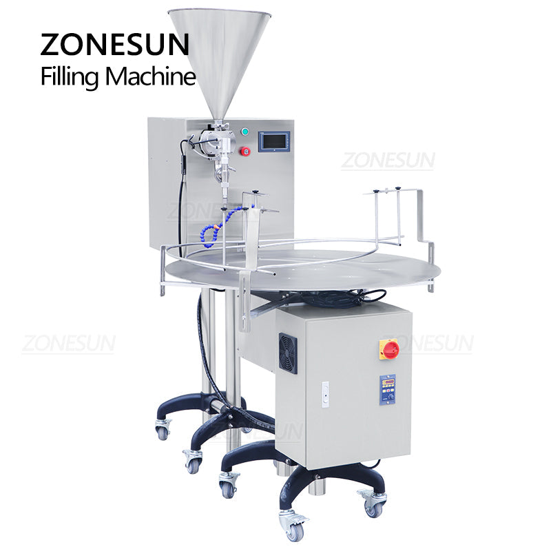 ZONESUN ZS-VTRP1 Servo Motor Rotor Pump Paste Filling Machine with Unscrambler（Best Offer）