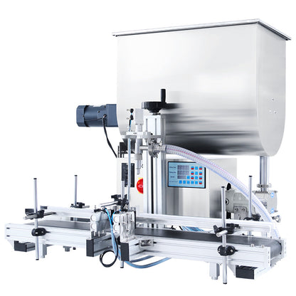 ZONESUN ZS-DTGT900U Automatic Rotor Pump Paste Filling Machine With Mixer Hopper