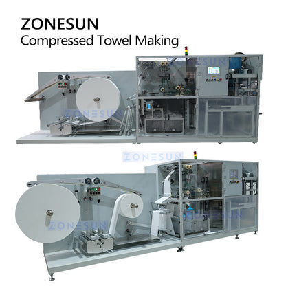 Travel towel making machine