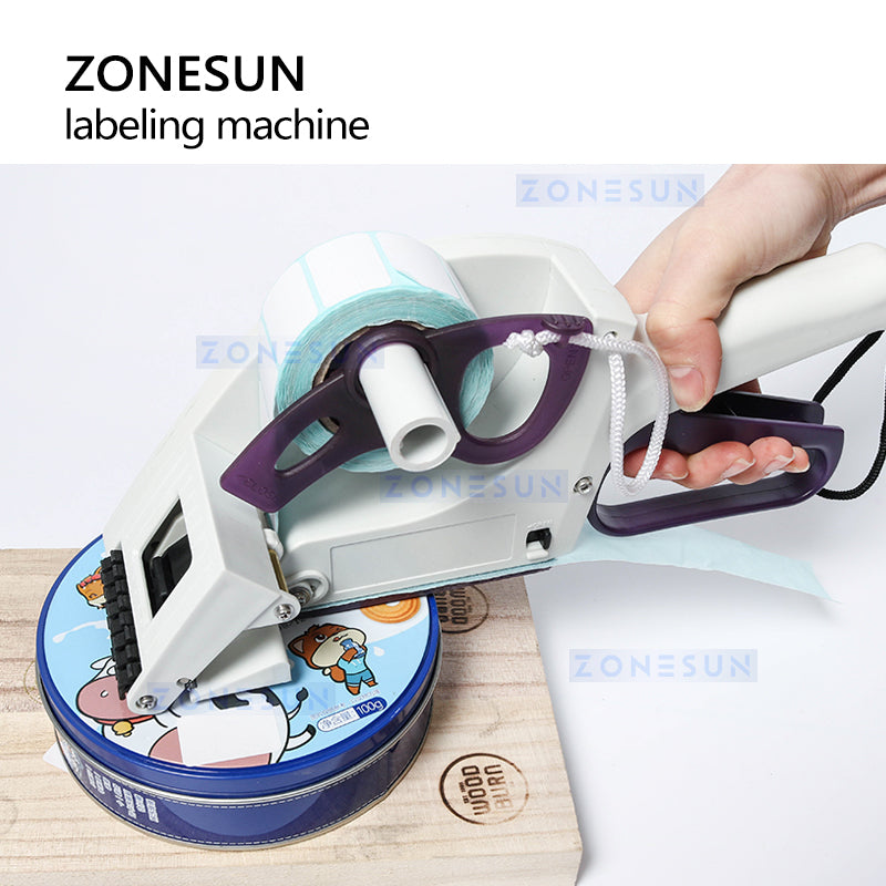 ZONESUN Manual Flat Surface Price Tag Labeling Machine