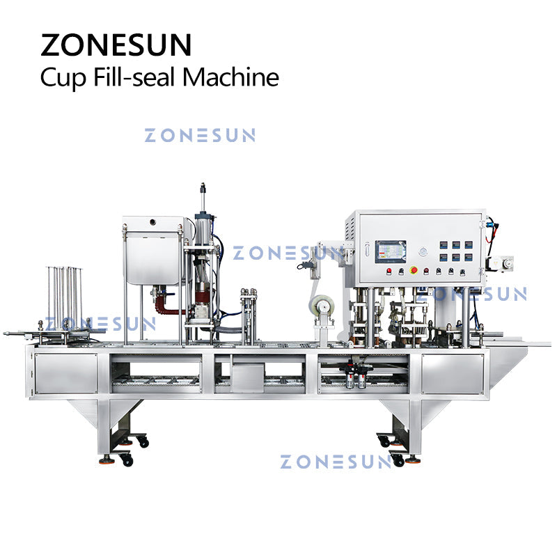 Piston Pump Liquid Heating Filling Cup Sealing Machine