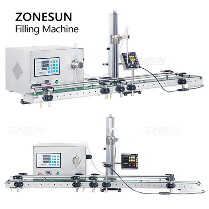 ZONESUN ZS-DTMP1D Boquilla de buceo individual Bomba magnética Máquina de llenado de líquidos con transportador