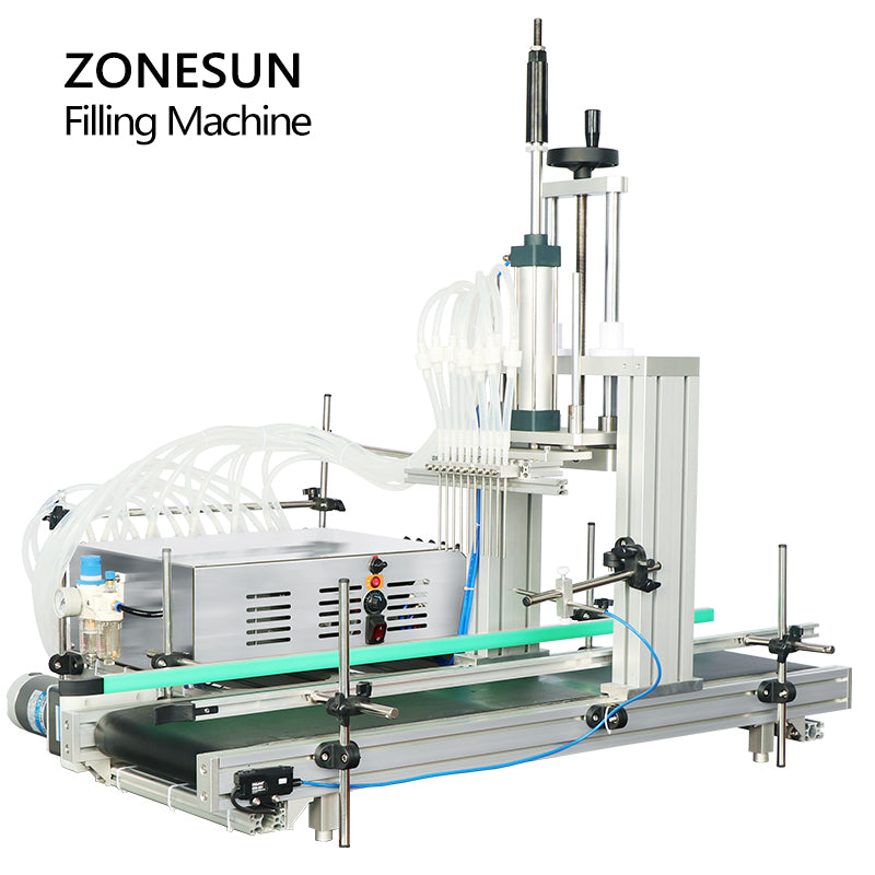 ZONESUN ZS-DTPP10D 10 Diving Nozzles Peristaltic Pump Liquid Filling Machine