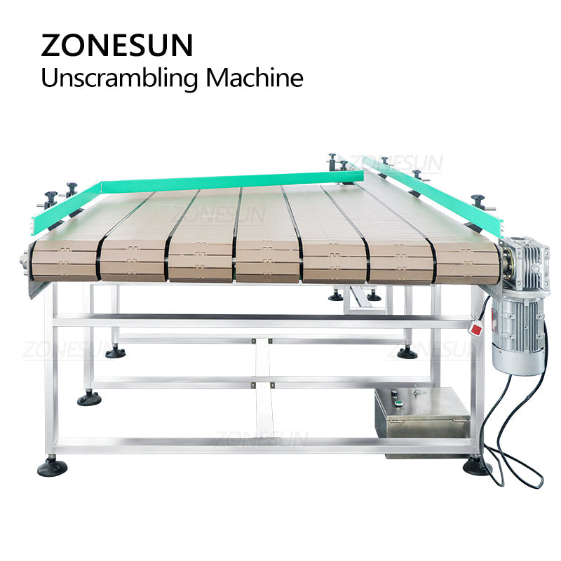 ZONESUN ZS-CB190 Custom Conveyor Belt Bottle Sorting Unscrambler For Production Line