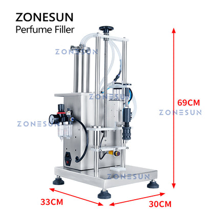 ZONESUN ZS-YTZL500S Pneumatic Vacuum Single Nozzle Perfume Liquid Filling Machine