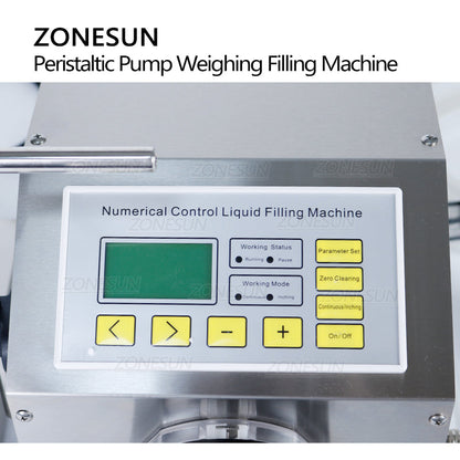 ZONESUN ZS-PP531W 30-6000ml Semi Automatic Peristaltic Pump Liquid Weighing Filling Machine