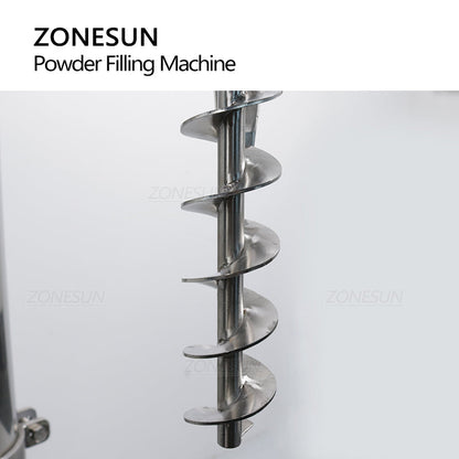 ZONESUN Máquina automática de llenado de polvo de 2 boquillas 