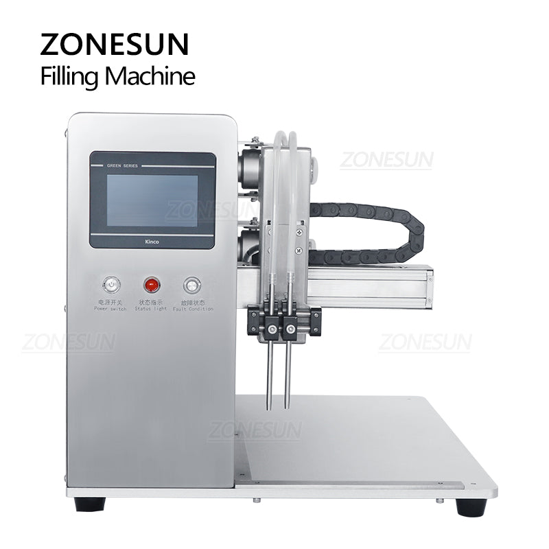 ZONESUN ZS-YTXYZ2 Automatic 2 Nozzles Ceramic Pump Small-dose Liquid Filling Machine