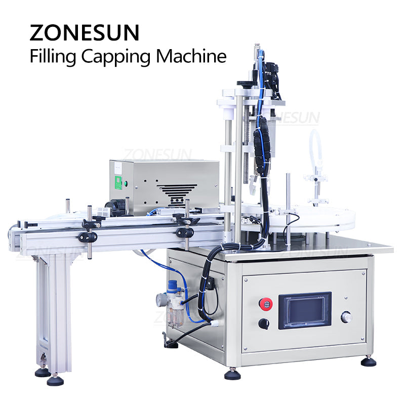 ZONESUN ZS-AFC1Z Automatic Peristaltic pump Liquid Filling And Capping Machine