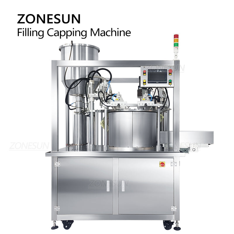 ZONESUN ZS-YTZL2 Servo Doypack Feeding Filling Capping Machine with Conveyor