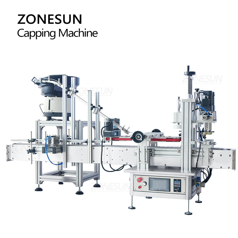 ZONESUN ZS-XG1870P Automatic Capping Machine with Cap Unscrambler Production Line