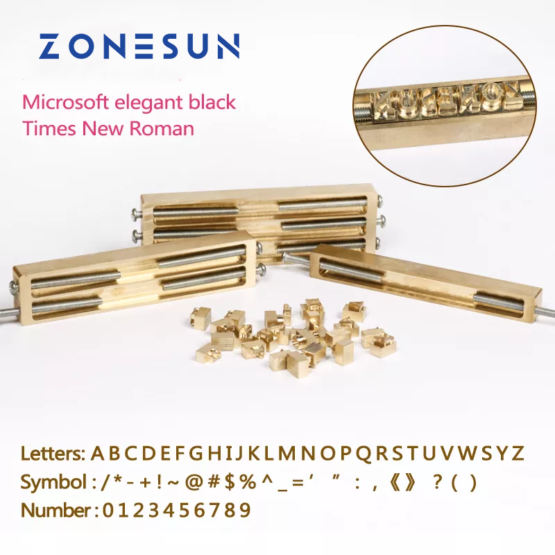 ZONESUN Debossing Letter Die Mold CNC Grabado Molde