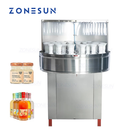 ZONESUN ZS-WB32 Rotary Small Semi Automatic Bottle Washing Machine