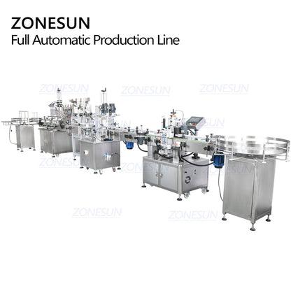 ZONESUN Custom 6 Heads Piston Liquid Filling Capping And Labeling Machine