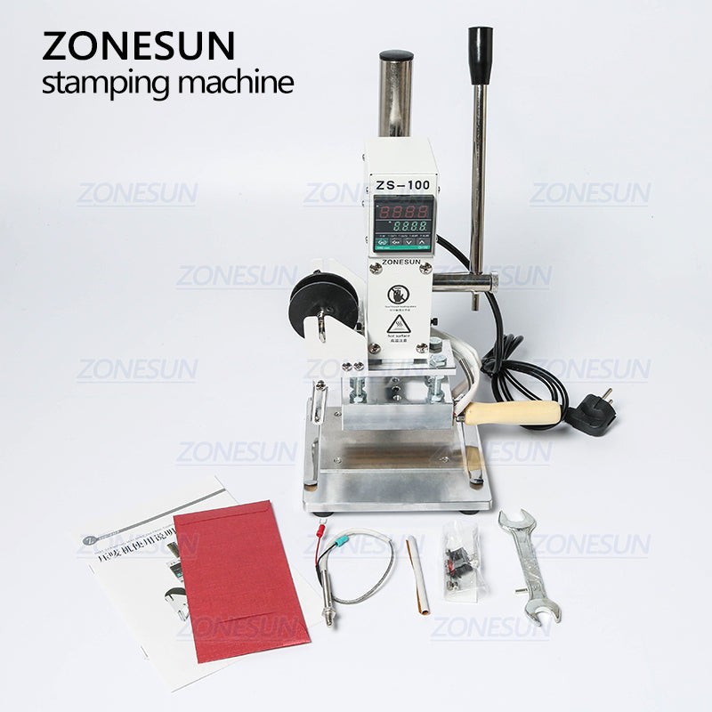 ZONESUN ZS-100A 5x10cm Custom Logo Hot Foil Stamping Machine