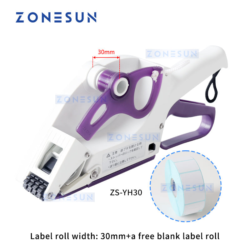 ZONESUN Manual Flat Surface Price Tag Labeling Machine