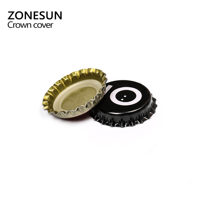 ZONESUN 100pcs/lot Assorted Colors Beer Bottle Cap Beer Llid  Gold/ Black/ Silver For Capping Machine