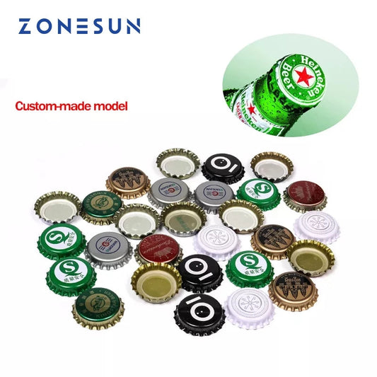 ZONESUN 100pcs/lot Assorted Colors Beer Bottle Cap Beer Llid  Gold/ Black/ Silver For Capping Machine