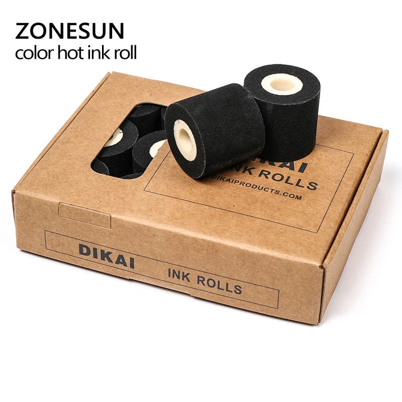 ZONESUN Black Hot Printing Ink Roll for MY-380F Date Coding Machine