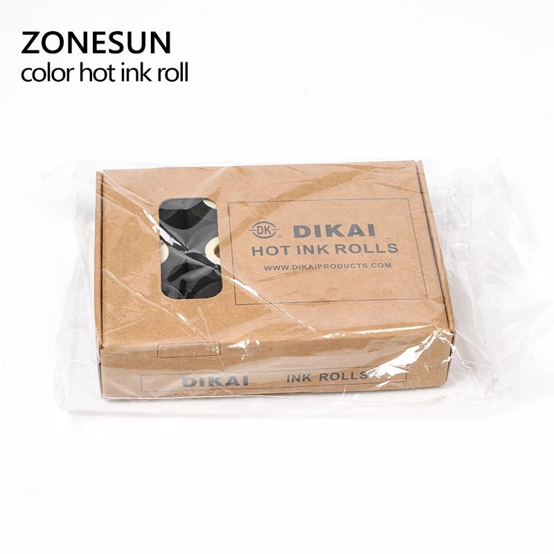 ZONESUN Black Hot Printing Ink Roll for MY-380F Date Coding Machine