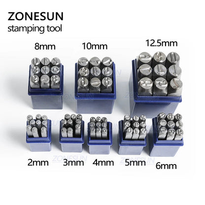 ZONESUN 9PCS Number " 0-9 " Steel Stamping Tools