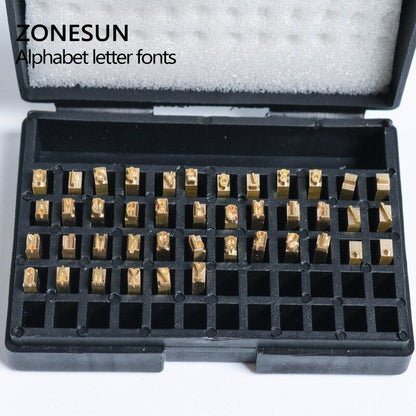 ZONESUN A-Z 0-9 Character Letter Number Hot Letter For Code Ribbon Date Printing Machine