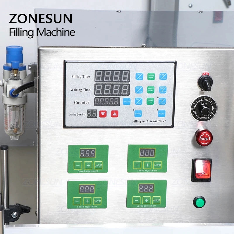 ZONESUN ZS-DTPP4B Automatic 4 Nozzles Peristaltic Pump Liquid Filling Machine