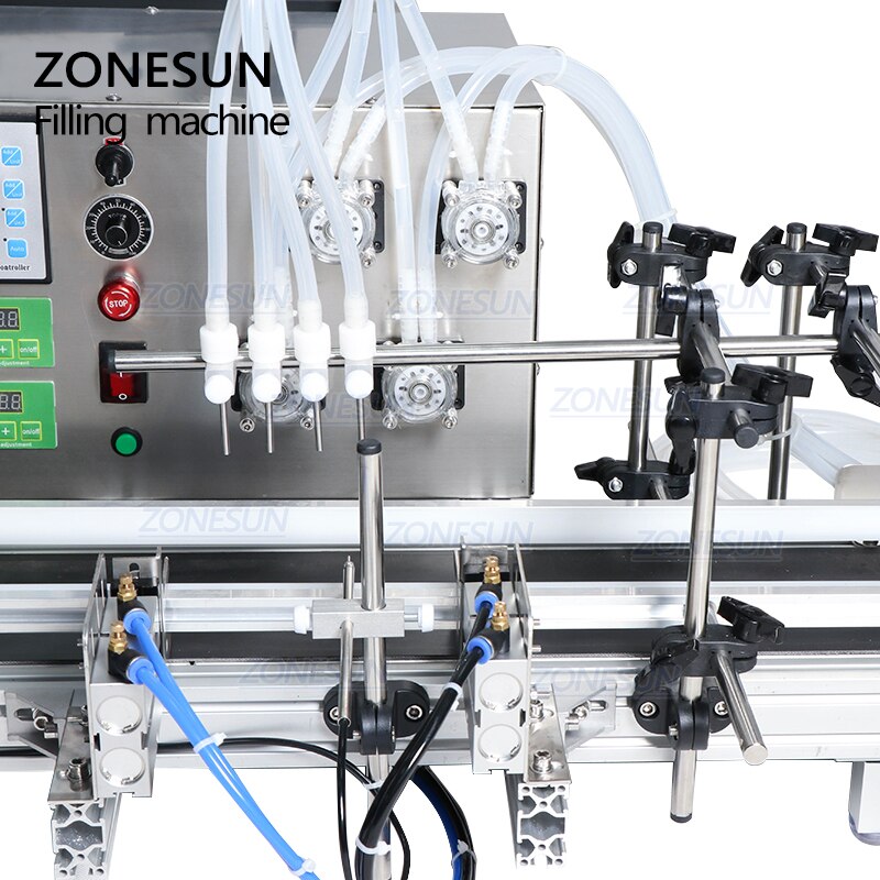 ZONESUN ZS-DTPP4W Automatic 4 Nozzles Peristaltic Pump Liquid Filling Machine