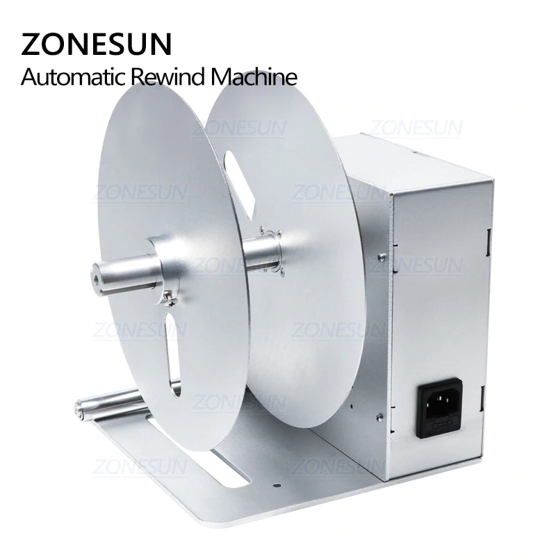 ZONESUN Automatic Flat Label Rewinding Machine For Clothing Wash Label Barcode