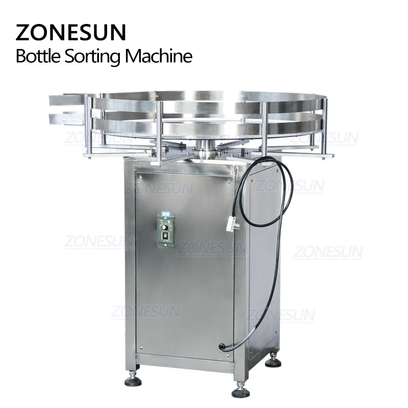 ZONESUN Automatic Rotary Square Round Bottle Unscrambler For Production Line