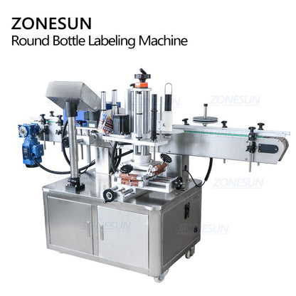 ZONESUN ZS-TB200 Automatic Round Bottles Labeling Machine With Date Coder