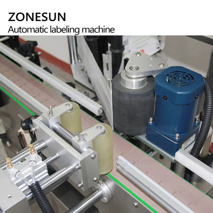 ZONESUN Automatic Round Bottle Labeling Machine With PLC Contorl