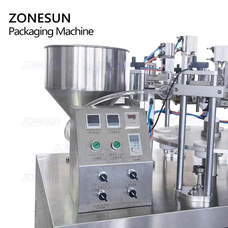 ZONESUN ZS-GZNF10 10 Holes Ultrasonic Paste Tube Filling Sealing Machine