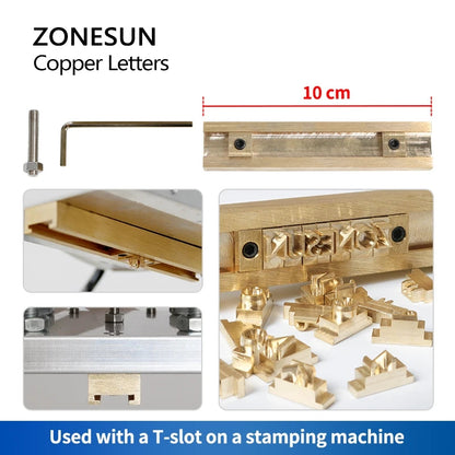 ZONESUN Copper Letter Mold