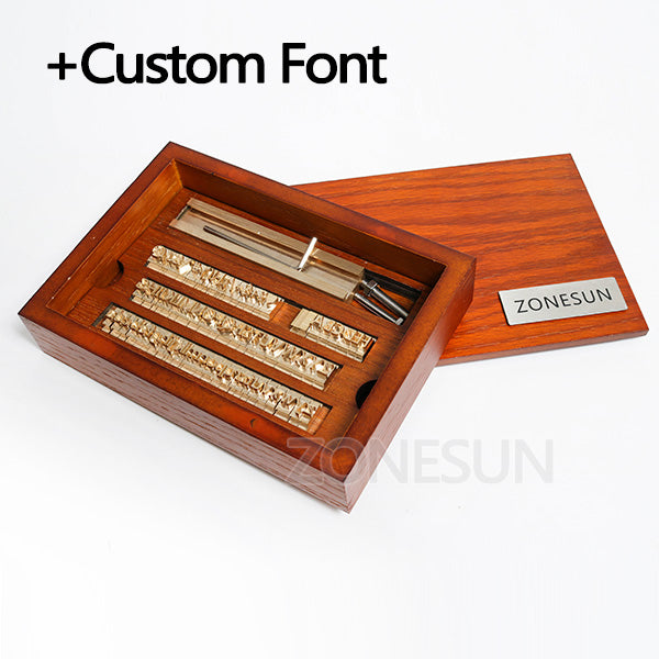 ZONESUN 6mm Height Brass Letter Stamp Custom Initials Alphabet