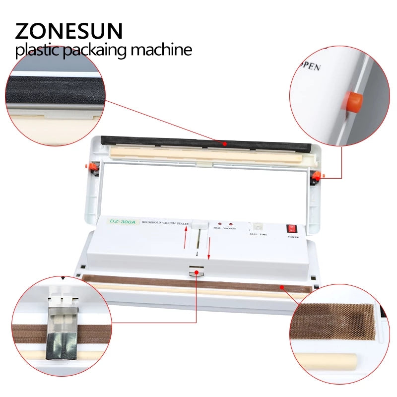 ZONESUN DZ-300A Plastic Vacuum Sealing Machine