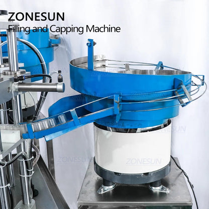 ZONESUN ZS-AFC2 Máquina automática de llenado y tapado de pasta con alimentador de tapas