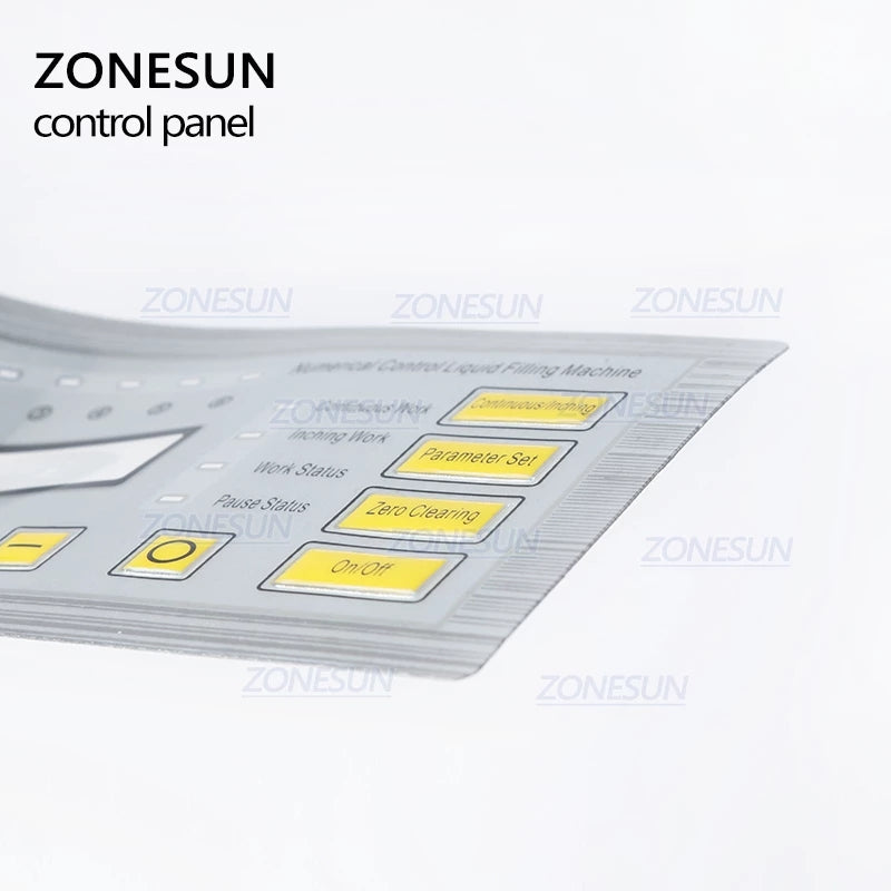 ZONESUN Display Panel Sticker for GFK-160 Liquid Filling Machine