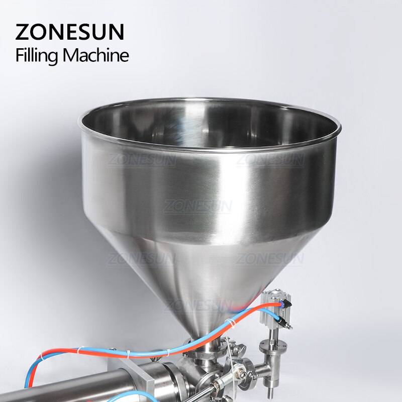 ZONESUN Full Pneumatic Paste Filling Machine With Hopper