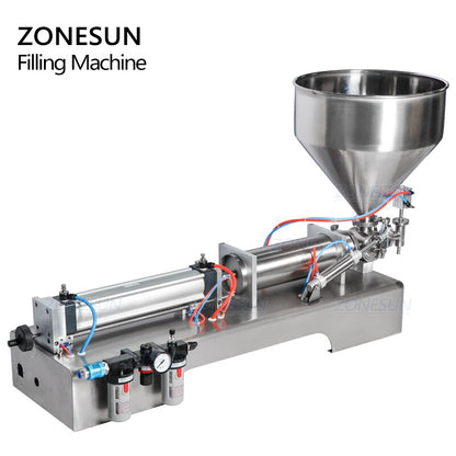 ZONESUN Full Pneumatic Paste Filling Machine With Hopper