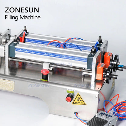 Llenadora de líquidos neumática completa de 2 boquillas ZONESUN