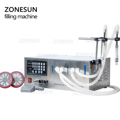 ZONESUN GZ-D1 Semi Automatic 2 Nozzles Diaphragm Pump Liquid Filling Machine