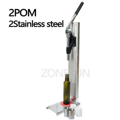 ZONESUN 20-24mm Manual Stainless Steel Wine Corking Capping Machine