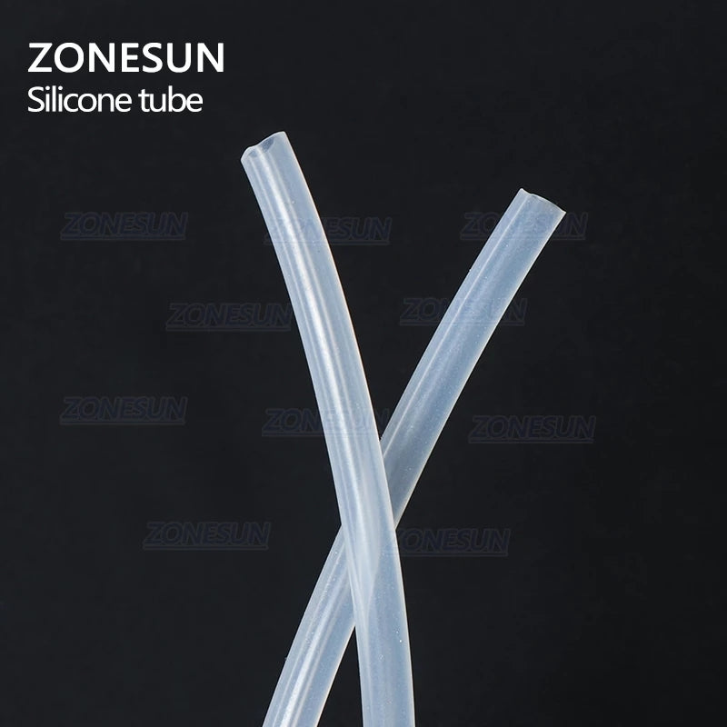 ZONESUN PJ-GZ3 Length 2m Inside Diameter 3mm Silicone Pipe Tube Rubber Hose For Filling Machine