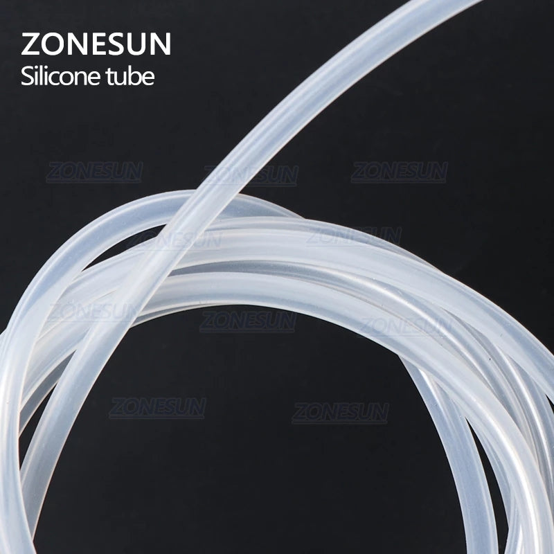 ZONESUN PJ-GZ3 Length 2m Inside Diameter 3mm Silicone Pipe Tube Rubber Hose For Filling Machine