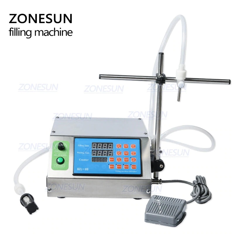 ZONESUN Single Nozzle Peristaltic Pump Liquid Filling Machine