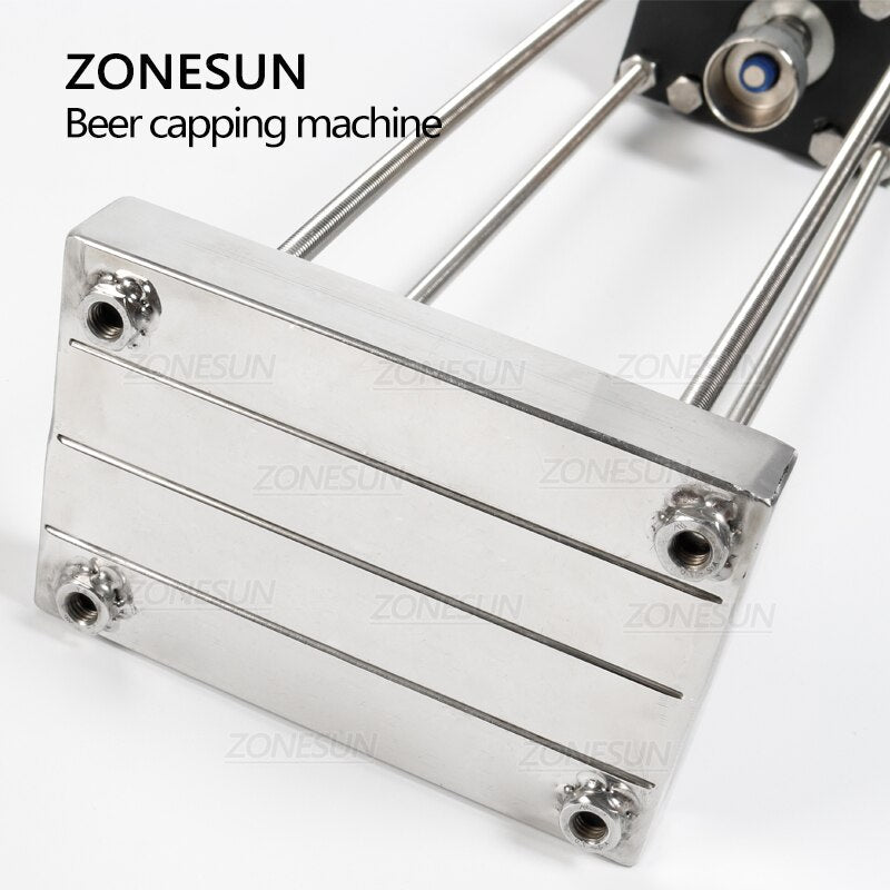 ZONESUN 26mm Pneumatic Semi Automatic Beer Lid Capping Machine